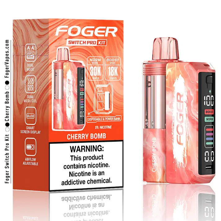 FOGER SWITCH PRO 30000 PUFFS DISPOSABLE POD ONLY 5CT/BOX (TEXAS COMPLIANT)